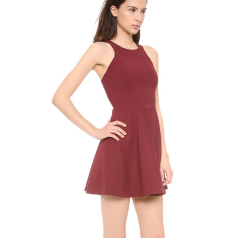 ELIZABETH AND JAMES BURGUNDY MAGDALENA DRESS